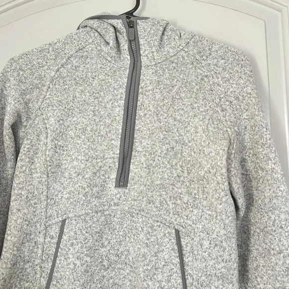 Lululemon Fleece and Thank You Hooded Knit 1/4 Zip Pullover size 6 athleisure - Picture 10 of 16